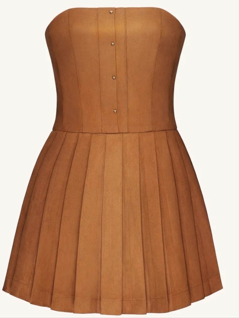 JW PEI Ellie Strapless Velvet Pleated Mini Dress Size 4 - Picture 3 of 8